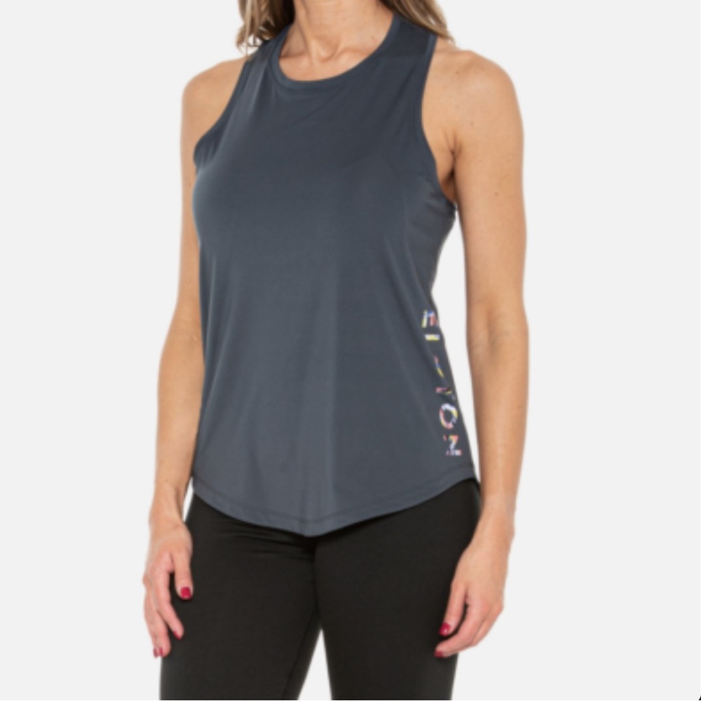 Peloton Women's Distance Shirttail Tank Top Gray Size Small